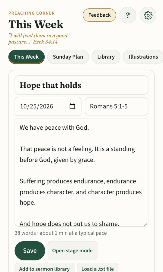 True Care Pastor This Week screen